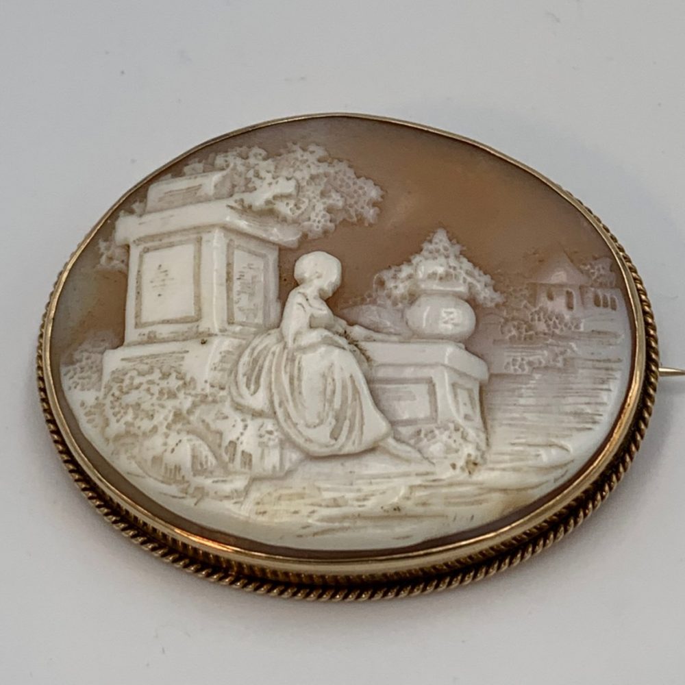 Rare Mourning Scene Cameo - Beck's Antiques & Books
