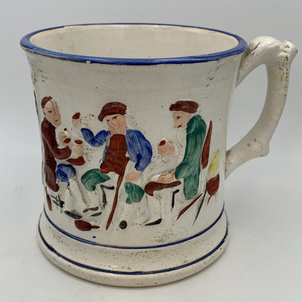 Staffordshire Frog Mug with Drunkards - Beck's Antiques & Books